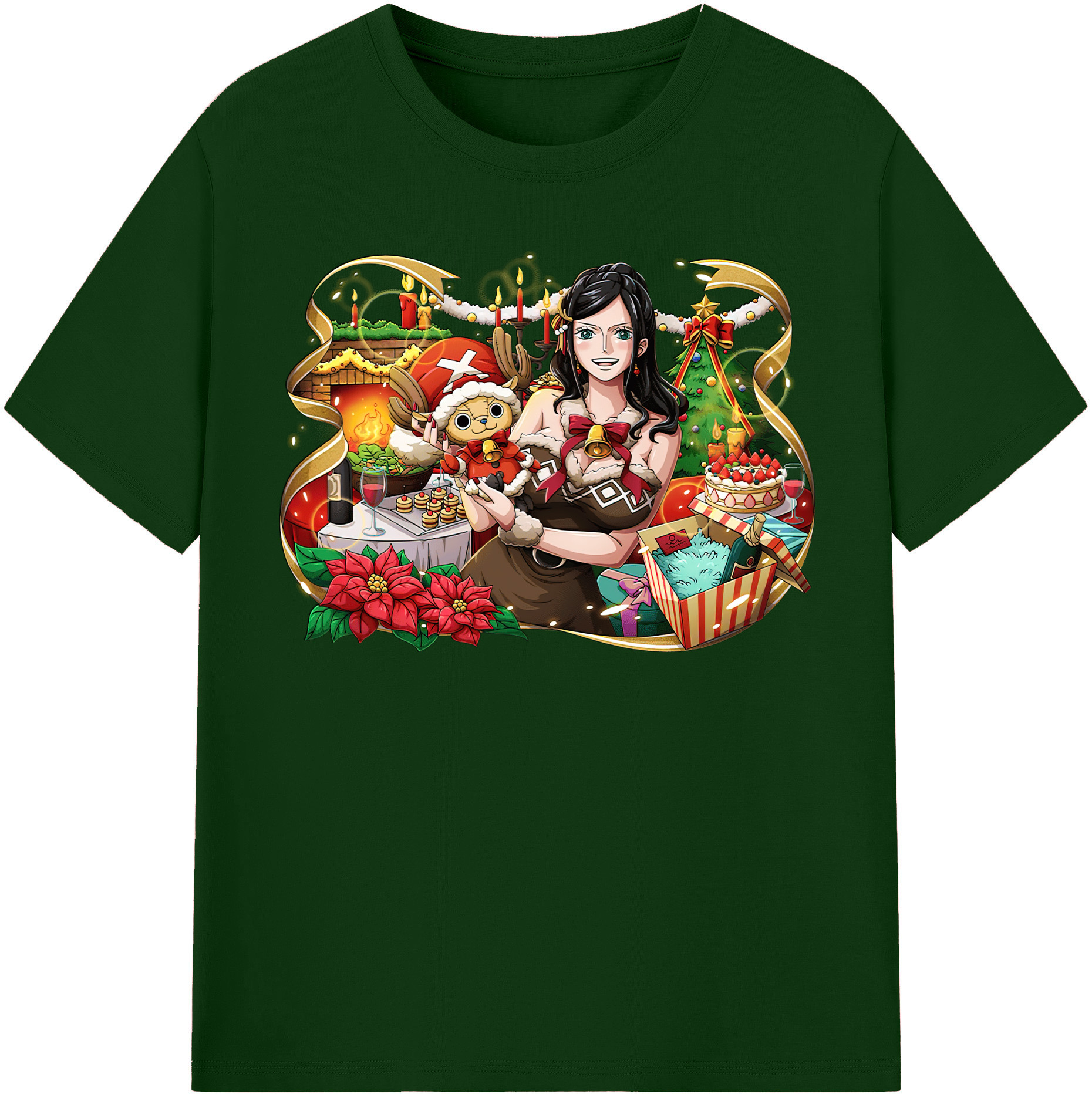 ワンピース ニコ・ロビン ONE PIECE Nico Robin 綿100％半袖Tシャツ（フロントプリント）